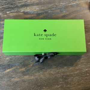 Kate Spade Cozy Low Cut Socks in Green Box with Black Ribbon